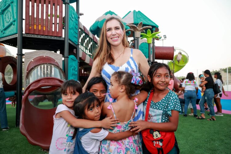 Inaugura Atenea Gómez el parque infantil “Paseo de las Aves” en Isla Mujeres