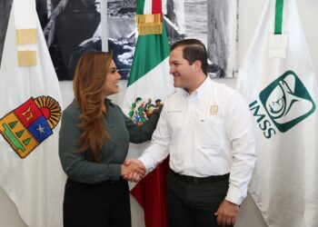 Da Mara Lezama la bienvenida al nuevo delegado del IMSS