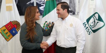 Da Mara Lezama la bienvenida al nuevo delegado del IMSS