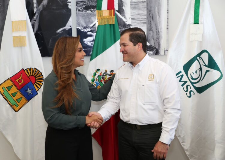 Da Mara Lezama la bienvenida al nuevo delegado del IMSS