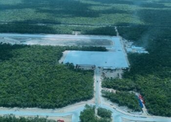 Informa AMLO sobre avance del 44% en obras del aeropuerto de Tulum