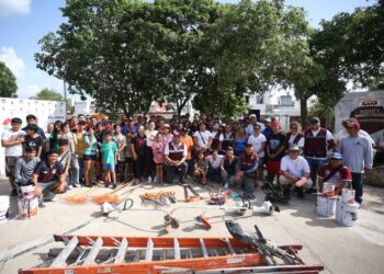 Ana Paty Peralta encabeza rehabilitación de espacios deportivos en Cancún