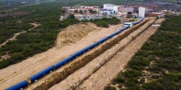 AMLO supervisa obras hidráulicas en Nuevo León