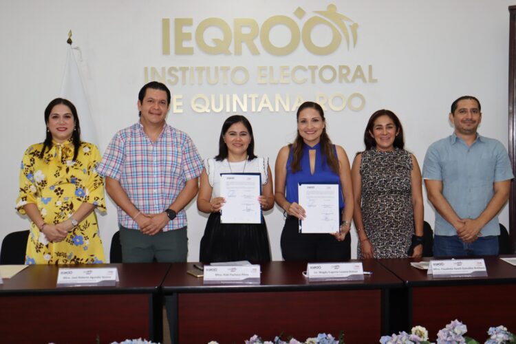 Firma IEQROO e IDAIPQROO convenio de colaboración