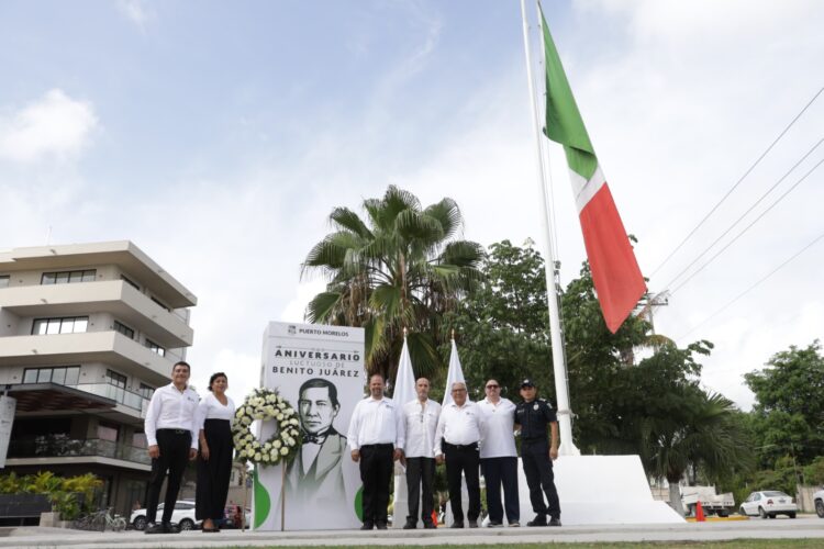 Puerto Morelos recuerda a Benito Juárez, hombre reformador y de profundas convicciones