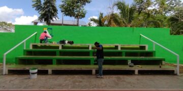 Da gobierno de Puerto Morelos mantenimiento a domo deportivo de Leona Vicario