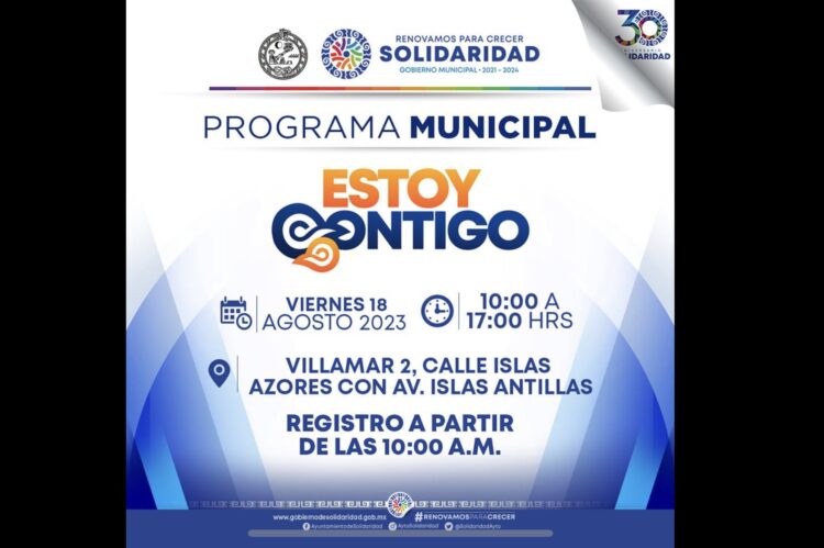 Llegará el programa “Estoy Contigo” a Villamar II en Playa del Carmen