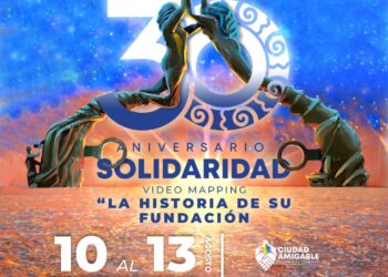 Presentan historia de Solidaridad en video mapping