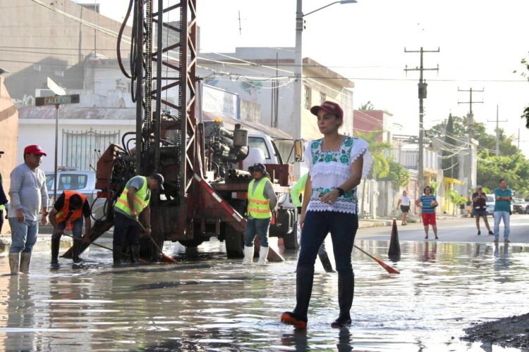 Ana Paty Peralta supervisa acciones preventivas ante lluvias