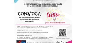 Invitan a participar en el concurso del lema para el Proceso Electoral 2024
