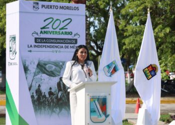 Puerto Morelos conmemora el 202 Aniversario de la consumación de la Independencia de México
