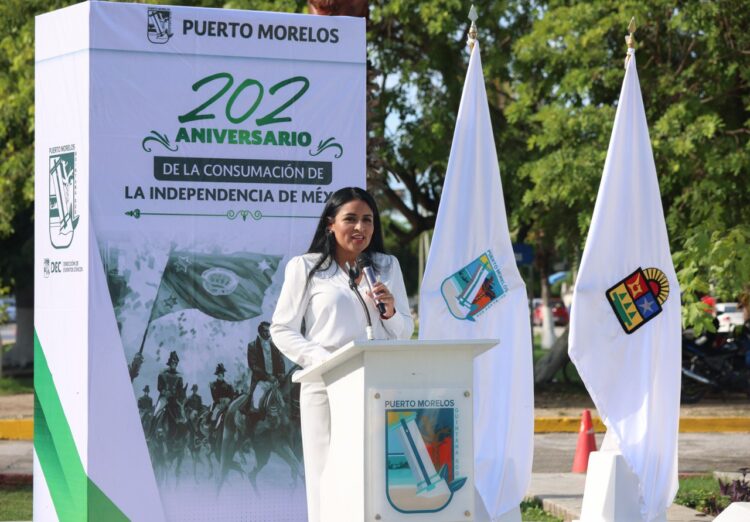 Puerto Morelos conmemora el 202 Aniversario de la consumación de la Independencia de México