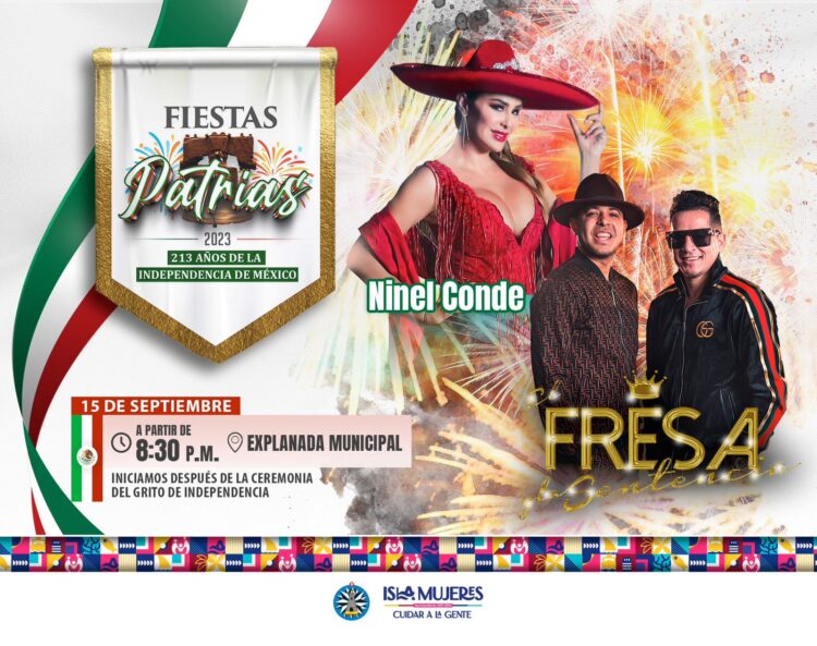 Amenizará Ninel Conde celebración del Grito de Independencia en Isla Mujeres