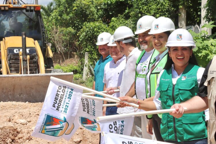 Se beneficio Puerto Morelos con programa de inversión en obra pública: Blanca Merari
