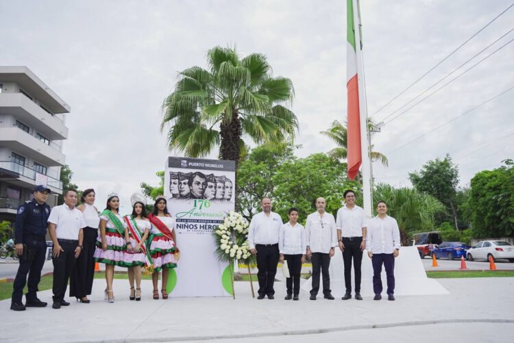 Puerto Morelos conmemora el 176 Aniversario de la Gesta Heroica de los Niños Héroes