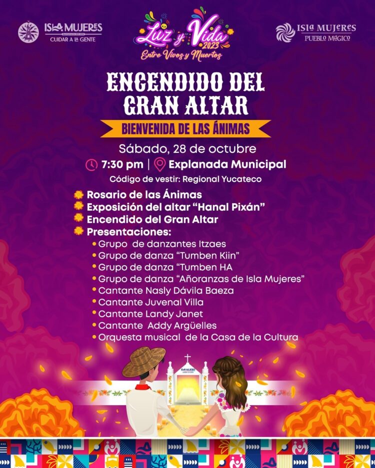 Atenea Gómez invita al encendido del Gran Altar del Festival Luz y Vida, entre Vivos y Muertos 2023
