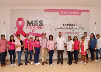 Destacan la intensa labor preventiva desarrollada del Mes Rosa en Puerto Morelos