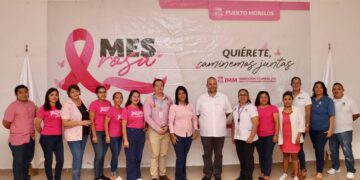 Destacan la intensa labor preventiva desarrollada del Mes Rosa en Puerto Morelos