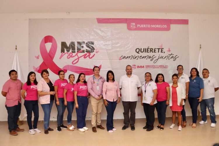Destacan la intensa labor preventiva desarrollada del Mes Rosa en Puerto Morelos