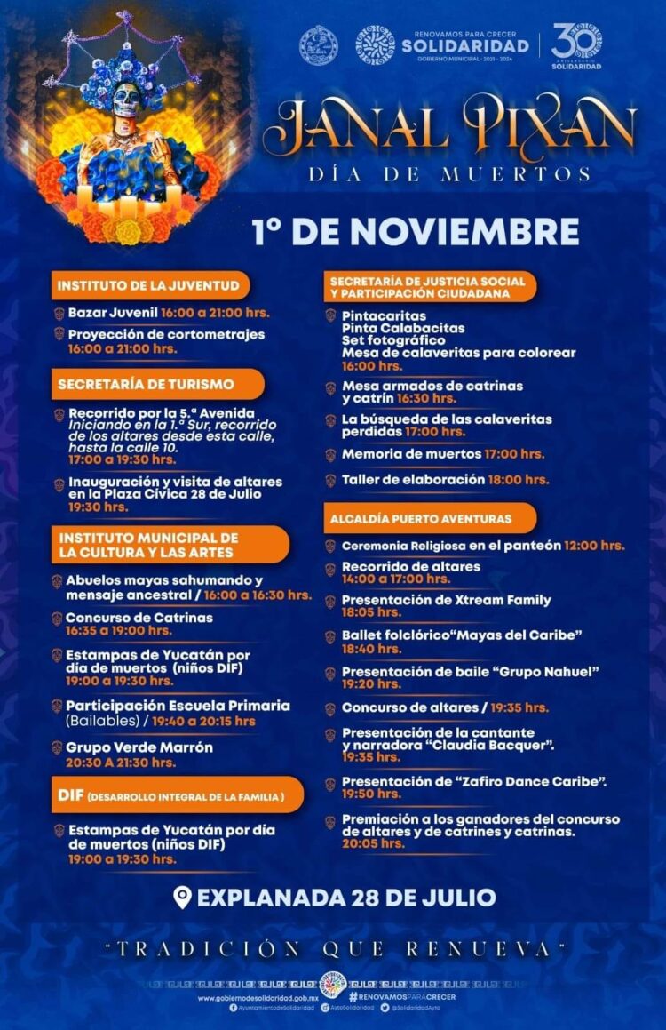 Invitan a celebrar Janal Pixán en Playa del Carmen