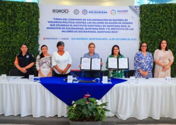 Solidaridad firma convenio con IEQROO en combate a la violencia política de género