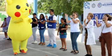 Llega Brigada por Una Niñez Feliz a Misión las Flores de Playa del Carmen