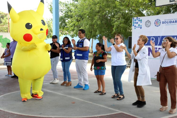 Llega Brigada por Una Niñez Feliz a Misión las Flores de Playa del Carmen