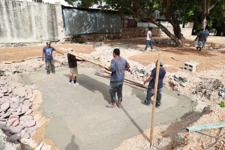 Gobierno de Atenea Gómez avanza en la construcción del nuevo parque infantil Zazil-Há en Isla Mujeres