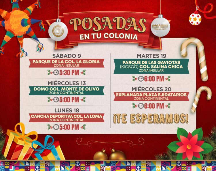 Invitan a las familias isleñas a disfrutar del arranque de “Posadas en tu colonia”