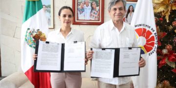 Signa Ana Paty Peralta acuerdo para proteger a personas migrantes en Cancún