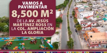 Atenea Gómez impulsa programa de pavimentación en la colonia Ampliación La Gloria en Isla Mujeres