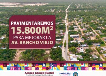 Atenea Gómez sigue transformando Ciudad Mujeres con pavimentación de la prolongación de la avenida Rancho Viejo