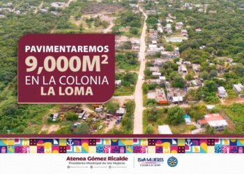 Atenea Gómez va por construcción de más calles en Ciudad Mujeres