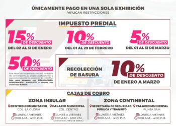 Gobierno de Atenea Gómez anuncia descuentos en pago del predial