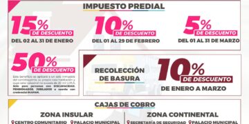 Gobierno de Atenea Gómez anuncia descuentos en pago del predial