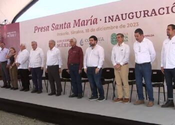 Inaugura AMLO presa Santa María en Sinaloa