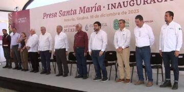 Inaugura AMLO presa Santa María en Sinaloa