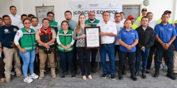 Reconoce y fortalece Atenea Gómez al personal de Protección Civil en Isla Mujeres