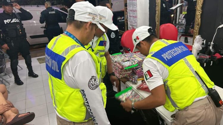 Refuerzan operativos en Playa del Carmen para detectar venta de pirotecnia clandestina
