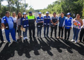 Supervisa Lili Campos obras públicas en Puerto Aventuras