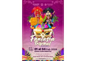 Zona Continental de Isla Mujeres, con todo listo para el Carnaval Fantasía Tropical