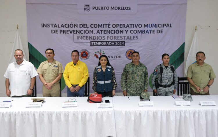Blanca Merari encabeza instalación de Comité de Combate de Incendios Forestales en Puerto Morelos
