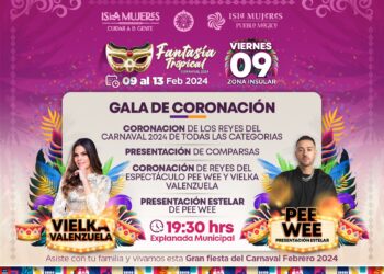 Invita gobierno de Isla Mujeres al arranque del Carnaval Fantasía Tropical 2024