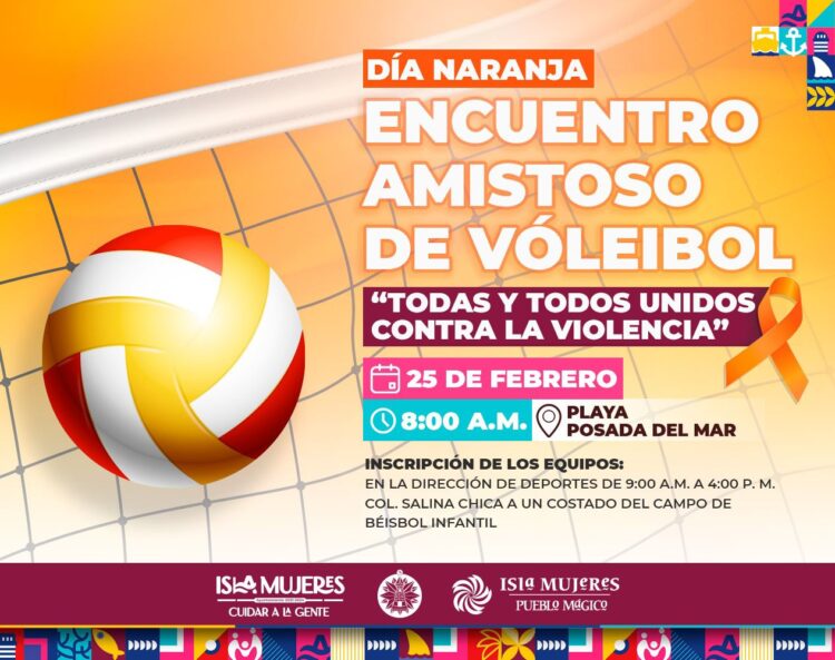 Invita gobierno de Isla Mujeres a sumarse a convocatoria para Encuentro Amistoso de Voleibol en Isla Mujeres