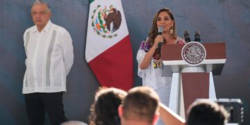 Vías del Tren Maya traen desarrollo y prosperidad de norte a sur en Quintana Roo, señala Mara Lezama