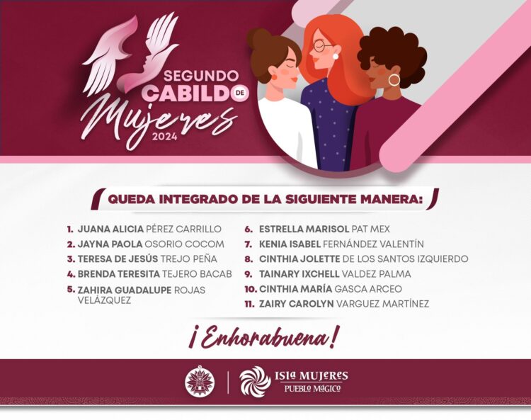 Anuncia Gobierno Municipal de Isla Mujeres conformación del Segundo Cabildo de Mujeres