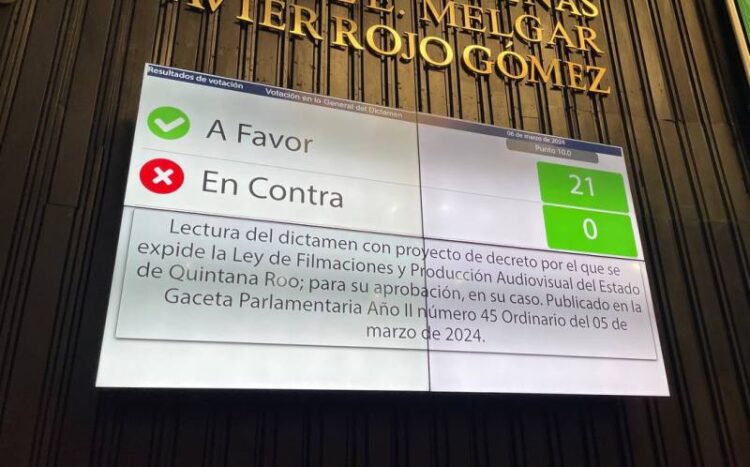 Aprueban Ley de Filmaciones y Desarrollo Audiovisual en Quintana Roo para impulsar nueva industria