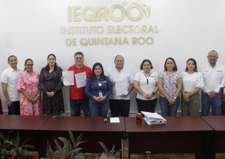 Registran PRI y PAN candidatos a diputados de mayoría ante el IEQROO