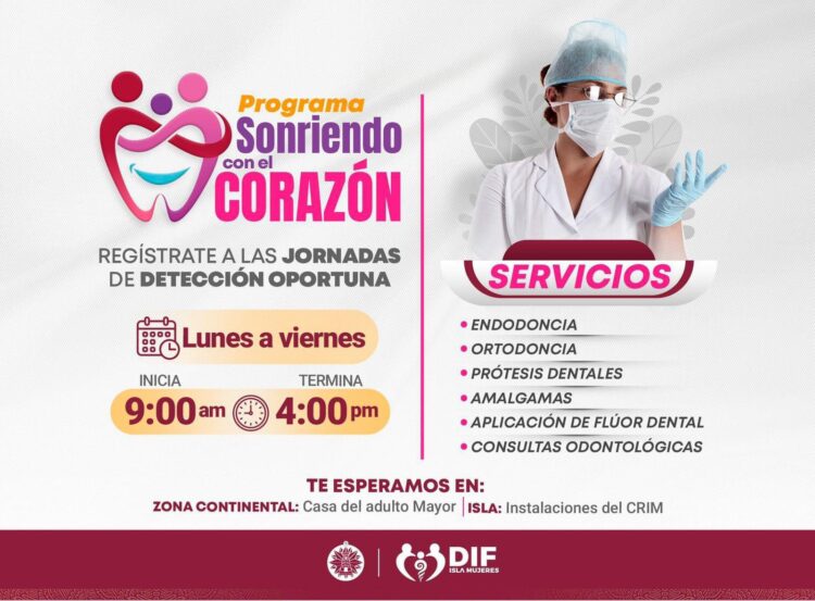 Invitan en Isla Mujeres a registrarse a la jornada "Sonriendo con el Corazón"