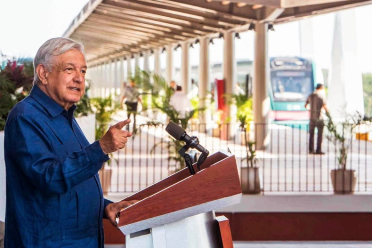 AMLO inaugura tramo de Cancún a Playa del Carmen del Tren Maya